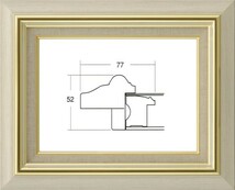 油絵用 額縁 UVカットアクリル付 8116 F10号 アイボリー_画像1