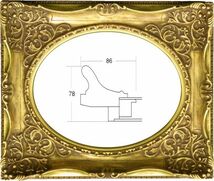 額縁　油絵/油彩額縁 木製フレーム アクリル付 7826 サイズ F4号 アンティークゴールド 金_画像1