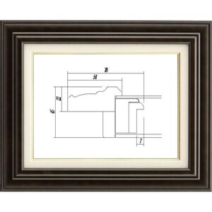 額縁　油絵用 木製フレーム アクリル付 7741 サイズ F6号 コクタン