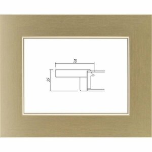 油絵/油彩額縁 木製フレーム UVカットアクリル付 3463 サイズ F15号 ゴールド 金