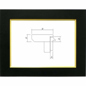 油絵/油彩額縁 木製フレーム 3450 サイズ WF6号 ブラック 黒