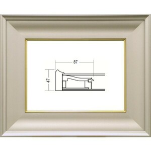 油絵/油彩額縁 木製フレーム 3407 アクリル付き サイズ P10号 シャンパン ゴールド