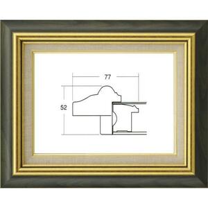 額縁　油絵/油彩額縁 アクリル付 8116-TO M10号 グリーン 緑