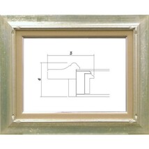 額縁　油絵/油彩額縁 木製フレーム 7717 サイズ M30号 シルバー 銀_画像1