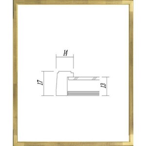 デッサン用額縁 木製フレーム アクリル仕様 7513 半切サイズ ゴールド