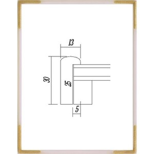 デッサン用額縁 木製フレーム 7200 半切サイズ アイボリー