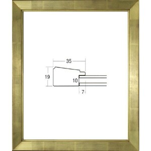 デッサン用額縁 木製フレーム アクリル仕様 7514 ＭＯ判サイズ ゴールド 金