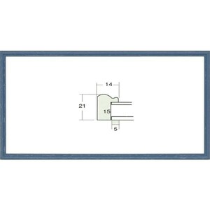 横長の額縁 6701 サイズ 500X150mm ブルー 木製フレーム