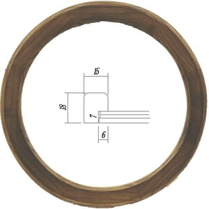 正円額縁 木製フレーム 5266 正円200mmサイズ ブラウン