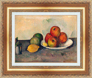 絵画 額縁付き 複製名画 世界の名画シリーズ ポール・セザンヌ 「 りんごのある静物 」 サイズ 8号