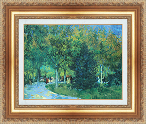 絵画 額縁付き 複製名画 世界の名画シリーズ ヴィンセント・ヴァン・ゴッホ 「 アルルの公園の道 」 サイズ 3号