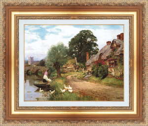 Art hand Auction Painting with frame Reproduction of famous paintings from the world's famous paintings series Indie King Summer Rural Landscape Size 15, Housing, interior, others