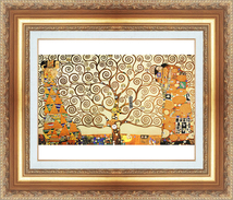 絵画 額縁付き 複製名画 世界の名画シリーズ グスタフ・クリムト 「 命の木 」 サイズ 20号_画像1