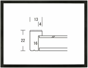 水彩用額縁 木製フレーム 小町 サイズF4号