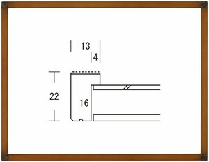 水彩用額縁 木製フレーム 小町 サイズＦ6号