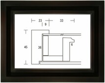 額縁 油彩額縁 油絵額縁 木製フレーム デュエット 根来 サイズM0号_画像1