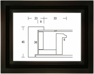 額縁 油彩額縁 油絵額縁 木製フレーム デュエット 根来 サイズF20号