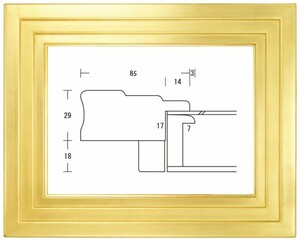 額縁 油彩額縁 油絵額縁 木製フレーム アテネ８５ サイズP80号