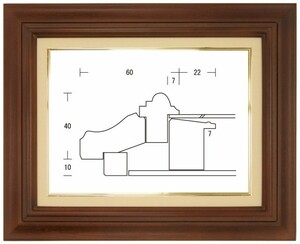 額縁 油彩額縁 油絵額縁 木製フレーム 不二型 オーク サイズM4号