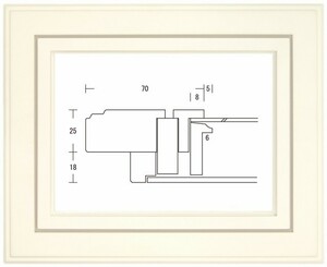 額縁 油彩額縁 油絵額縁 木製フレーム 野亜 サイズP30号