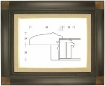 額縁 油彩額縁 油絵額縁 木製フレーム 月山 鉄黒 サイズM6号_画像1