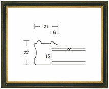水彩用額縁 木製フレーム ラーナ サイズF6号_画像1