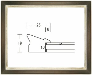 水彩用額縁 木製フレーム 翼 サイズF4号