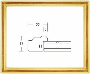 水彩用額縁 木製フレーム 細雨 サイズF6号