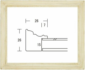 水彩用額縁 木製フレーム 小山 サイズＦ8号