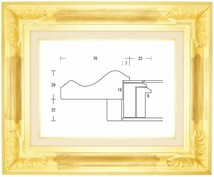 額縁 油彩額縁 油絵額縁 木製フレーム アカンサスW ゴールド サイズSM_画像1