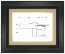 額縁 油彩額縁 油絵額縁 木製フレーム 屋島 根来 サイズP0号_画像1