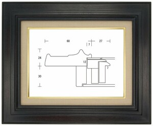 額縁 油彩額縁 油絵額縁 木製フレーム 屋島 根来 サイズM0号