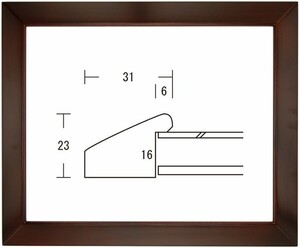 水彩用額縁 木製フレーム HK サイズF6号