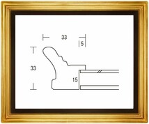 デッサン用額縁 木製フレーム 珠校倉水彩 四ッ切サイズ_画像1