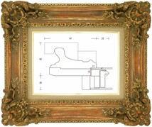 額縁 油彩額縁 油絵額縁 木製フレーム ルイ１５世 アンティーク金 サイズF10号_画像1