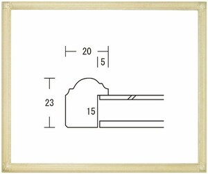 デッサン用額縁 木製フレーム 矢じり 小全紙サイズ