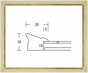 デッサン用額縁 木製フレーム 翼 四ッ切サイズ