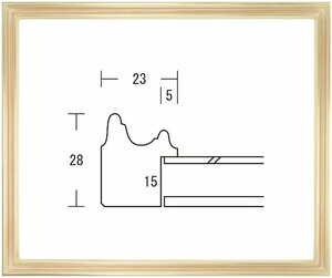 デッサン用額縁 木製フレーム 弦型 太子サイズ