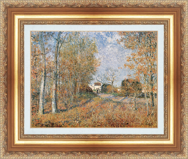 Painting with Frame Reproduction Masterpiece World Masterpiece Series Sisley Forest of Chabron Size 3, residence, interior, others