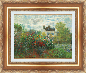 絵画 額縁付き 複製名画 世界の名画シリーズ クロード・モネ 「アルジャントゥイユのモネの庭」 サイズ 20号
