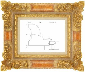 油絵用 額縁 木製フレーム SACA04-01 金 サイズP20号