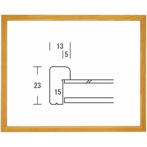 正方形の額縁 木製フレーム L型 250角 （ 25角 ）サイズ