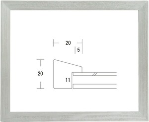 水彩用額縁 木製フレーム L-SHA-20 サイズF6号