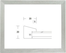 デッサン用額縁 木製フレーム L-SHA-20 八ッ切サイズ_画像1