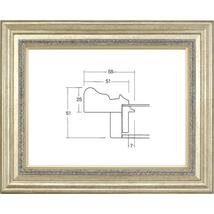 額縁　油絵/油彩額縁 アクリル付 8164-TO F5号 シルバー_画像1