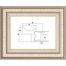 額縁　油絵/油彩額縁 アクリル付 8159-TO P10号 シルバー/アイボリー_画像1