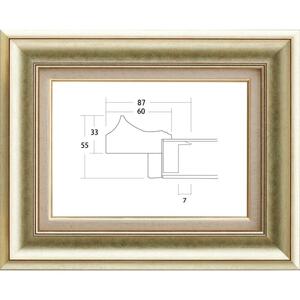 額縁　油絵 油彩額縁 8167-TO シルバー M5号