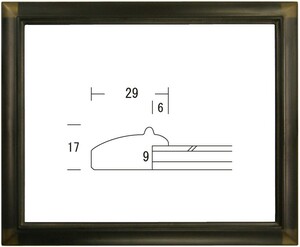 デッサン用額縁 木製フレーム 月山水彩 小全紙サイズ