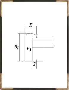 デッサン用額縁 木製フレーム 7200 太子サイズ ブラック