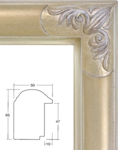額縁　油絵/油彩額縁 出展用本縁 仮縁 7755 F120号 P120号 M120号 シルバー